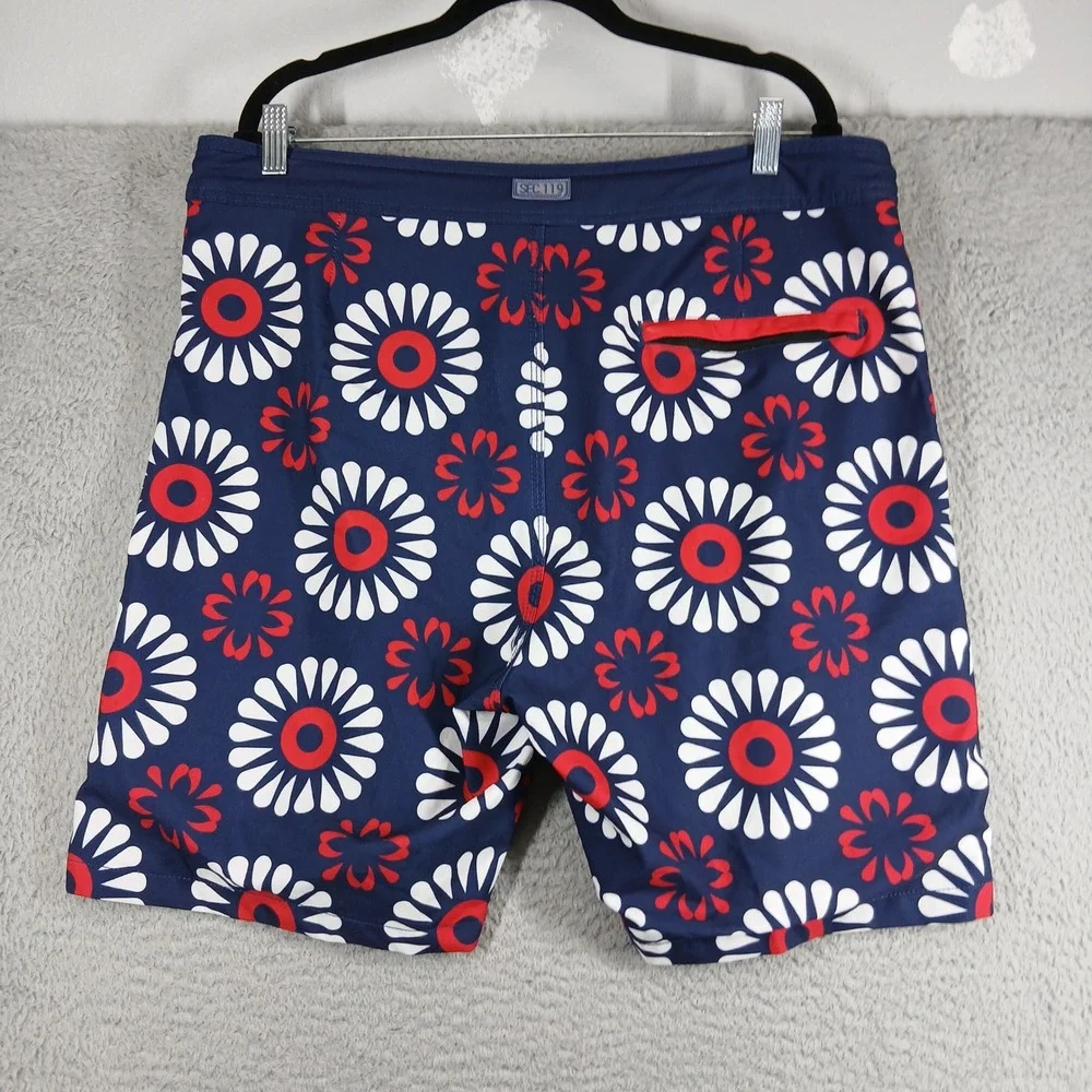 Sec. 119 Board‎ Shorts Grateful Dead Donuts Swim Trunks Size 36 Navy Blue Red